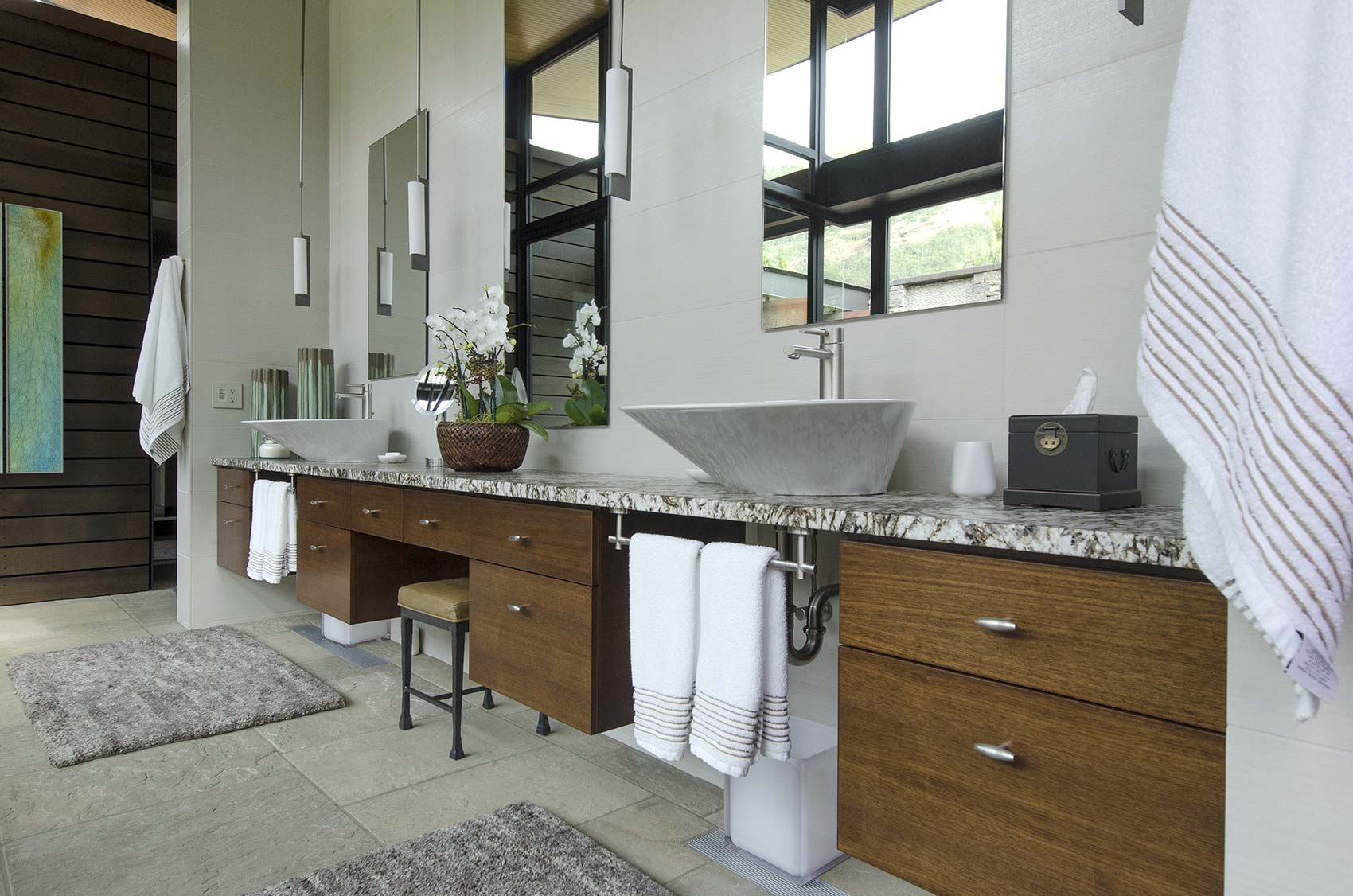 master bath from project in Rowena, Oregon built by Huberd Design